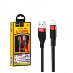 کابل شارژ سیلیکونی آیفون هوکو مدل U72 به طول 1.2 متر